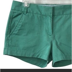J. CREW Chino Short Seafoam Green Flat Front 100% Cotton 2.75" Size 8 New